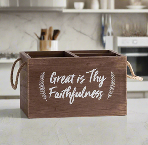 Great Is Thy Faithfulness - Utensil and Desk Organizer Caddy - I AM INTENTIONAL 