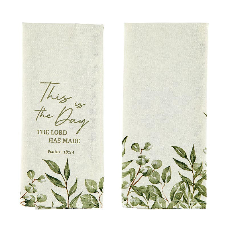 Kitchen Hand Towel – This Is The Day (Set of 2)