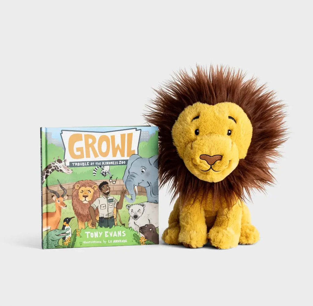 Growl Book + Lion Plush - Gift Set