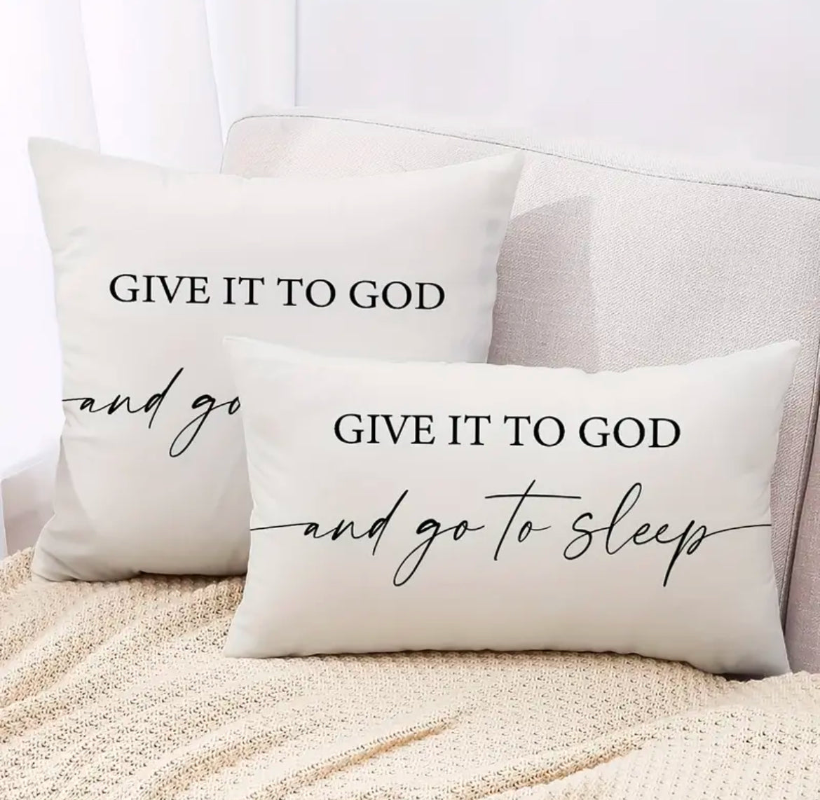 Give it to God Throw Pillow Cover