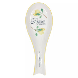 Rejoice Always Ceramic Spoon Rest - 1 Thess 5:16