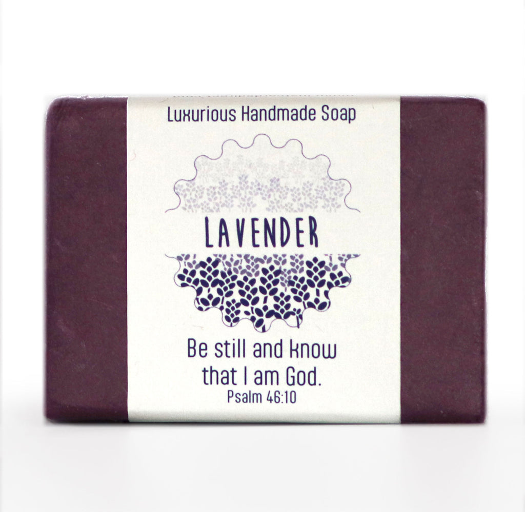 Lavender Handmade Soap with Bible verse