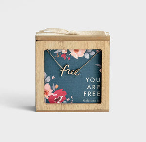 You Are Free - Necklace and Promise Box Gift Set - I AM INTENTIONAL 