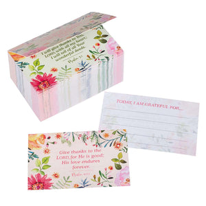 Gratitude Jar Refill Card Pack: Floral design - I AM INTENTIONAL 