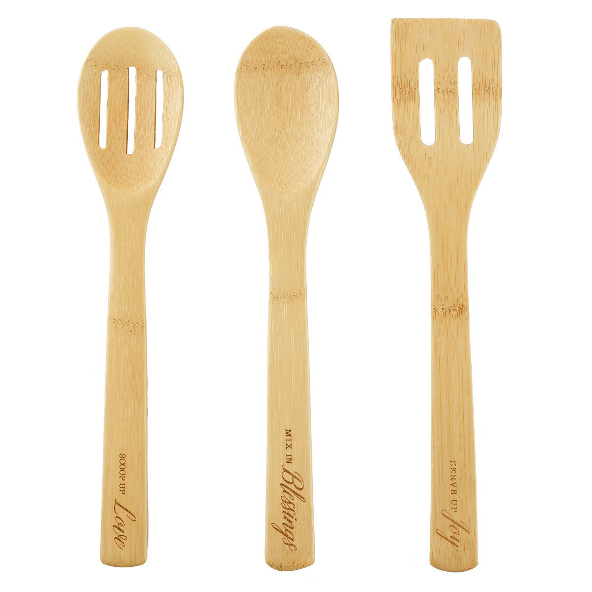 Love, Blessings, Joy Bamboo Spoon Set - I AM INTENTIONAL 