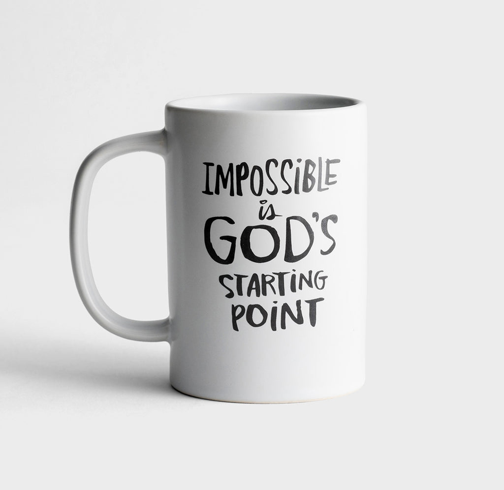 Impossible is God's Starting Point Mug