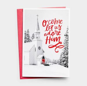 O Come Let Us Adore Him - Christmas Card