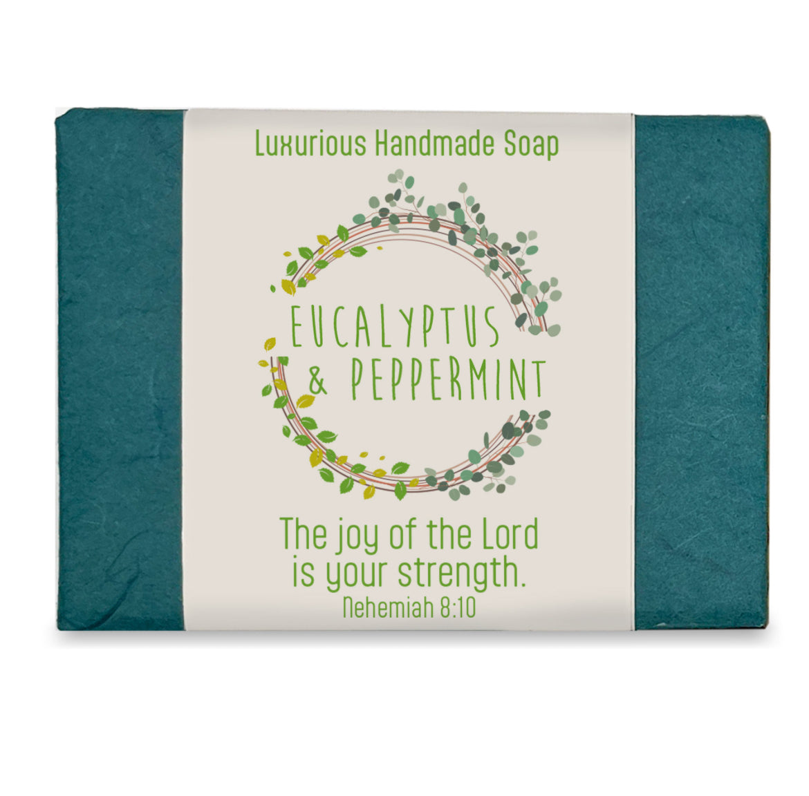 Eucalyptus & Peppermint Handmade Soap with Bible verse