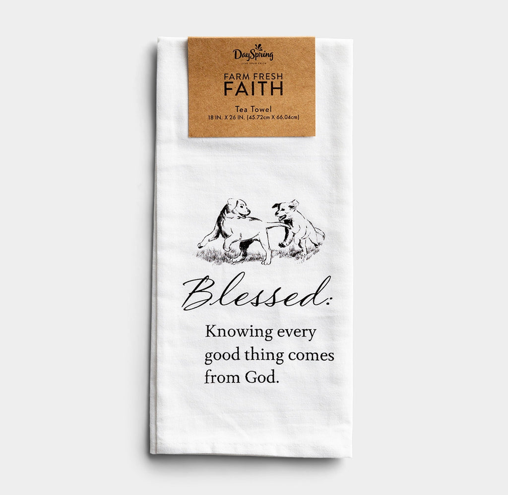 Blessed - Farm Fresh Faith Tea Towel