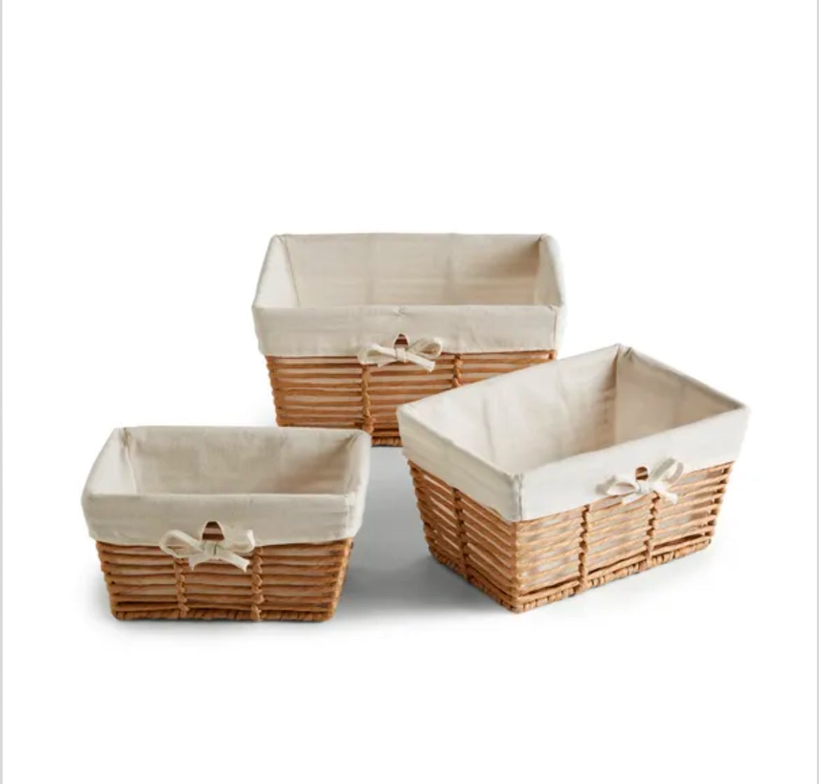 Set of 3 Rectangle Gift Set Baskets