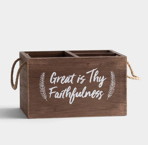 Great Is Thy Faithfulness - Utensil and Desk Organizer Caddy - I AM INTENTIONAL 