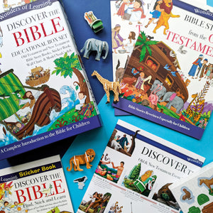 Wonders of Learning Box Set - Old & New Testament Reference Books, Sticker Book, Colouring Chart and Model Ark Kit - I AM INTENTIONAL 