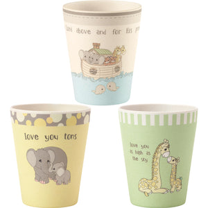 3-Piece Bamboo Cup Set for children