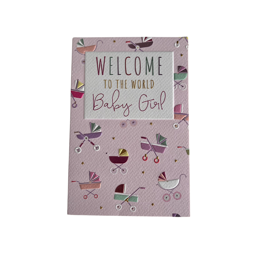 Baby Girl Congratulations Card - I AM INTENTIONAL 