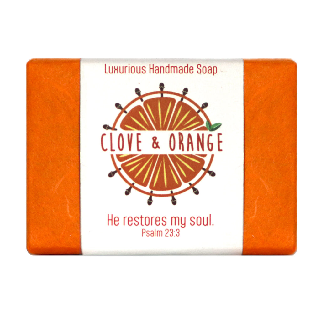 Clove & Orange Handmade Soap with Bible verse