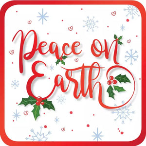 Peace on earth coaster